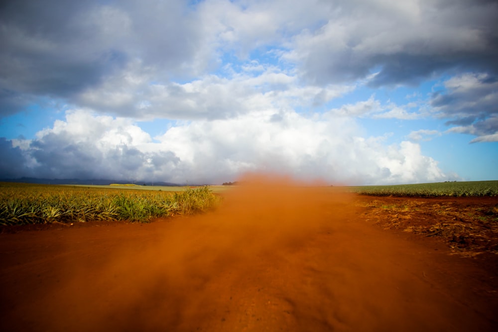 dust blowing on plain