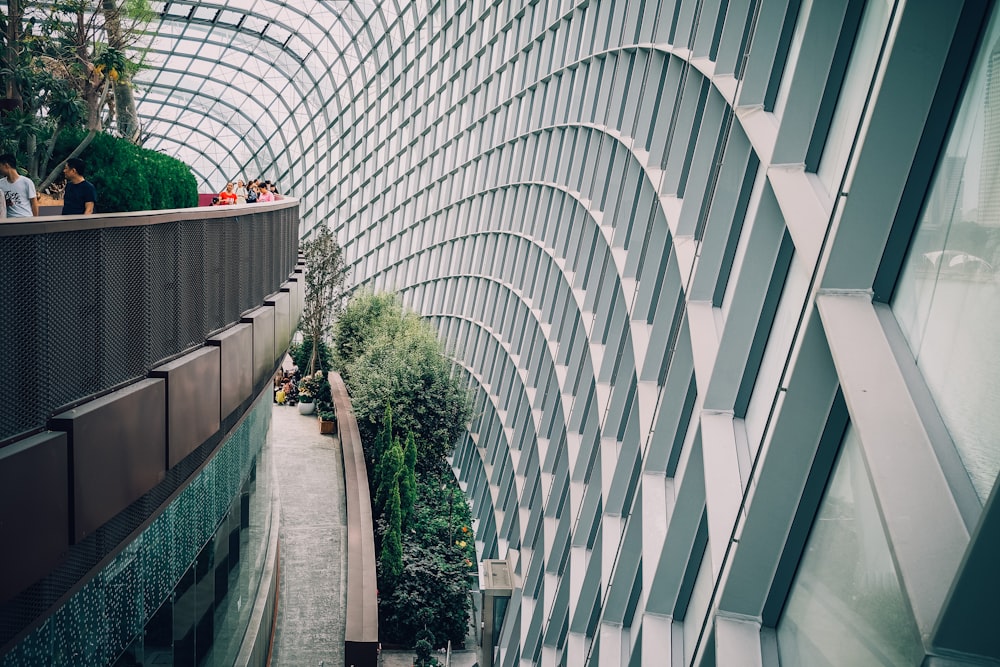 Foto de ángulo alto de un edificio blanco