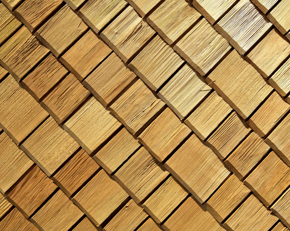 a close up view of a wooden fence