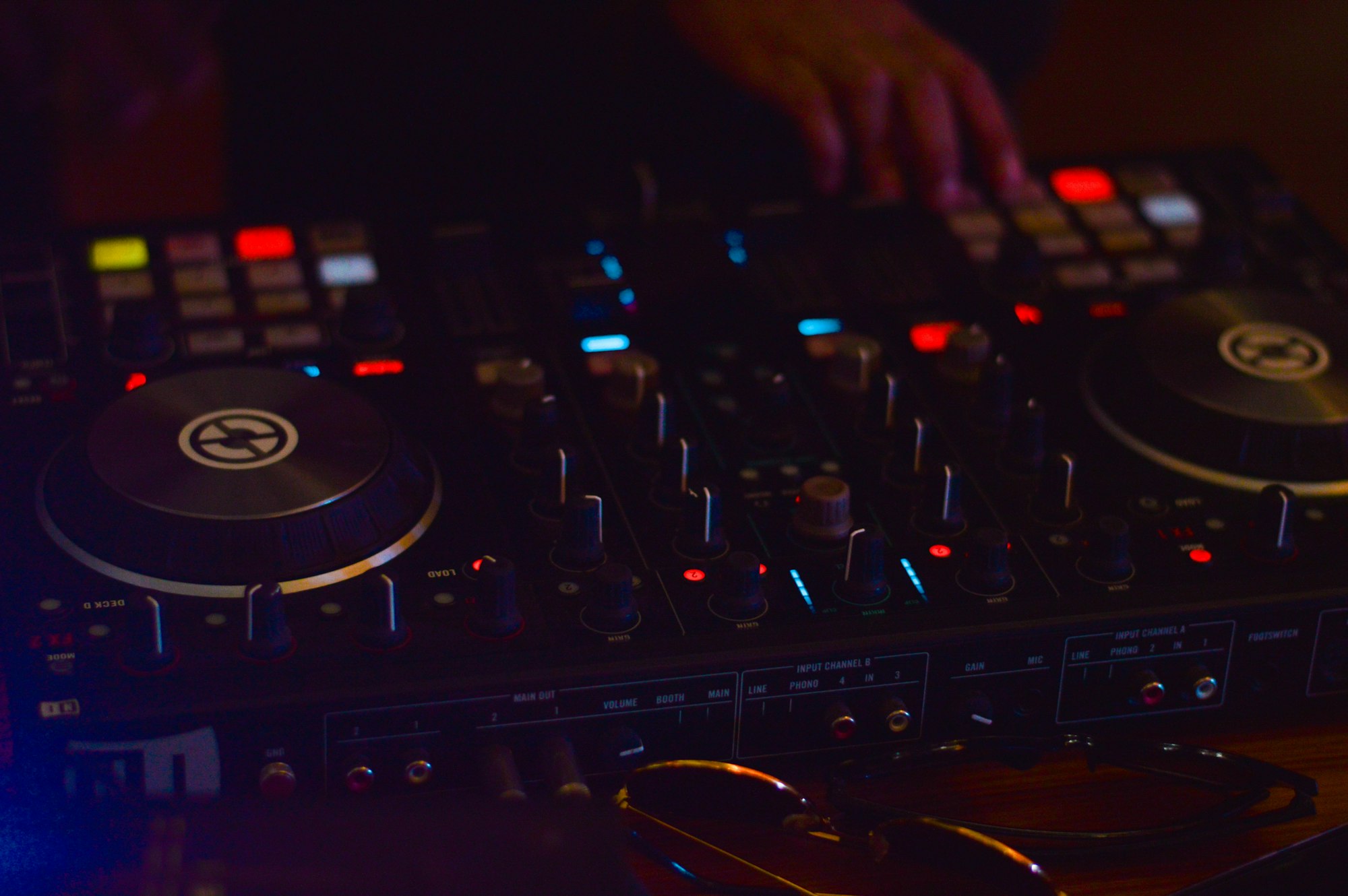 selective focus photography of terminal mixer