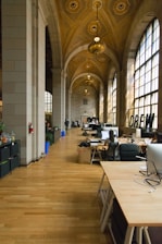 Interior view of a stylish, professionally designed workspace