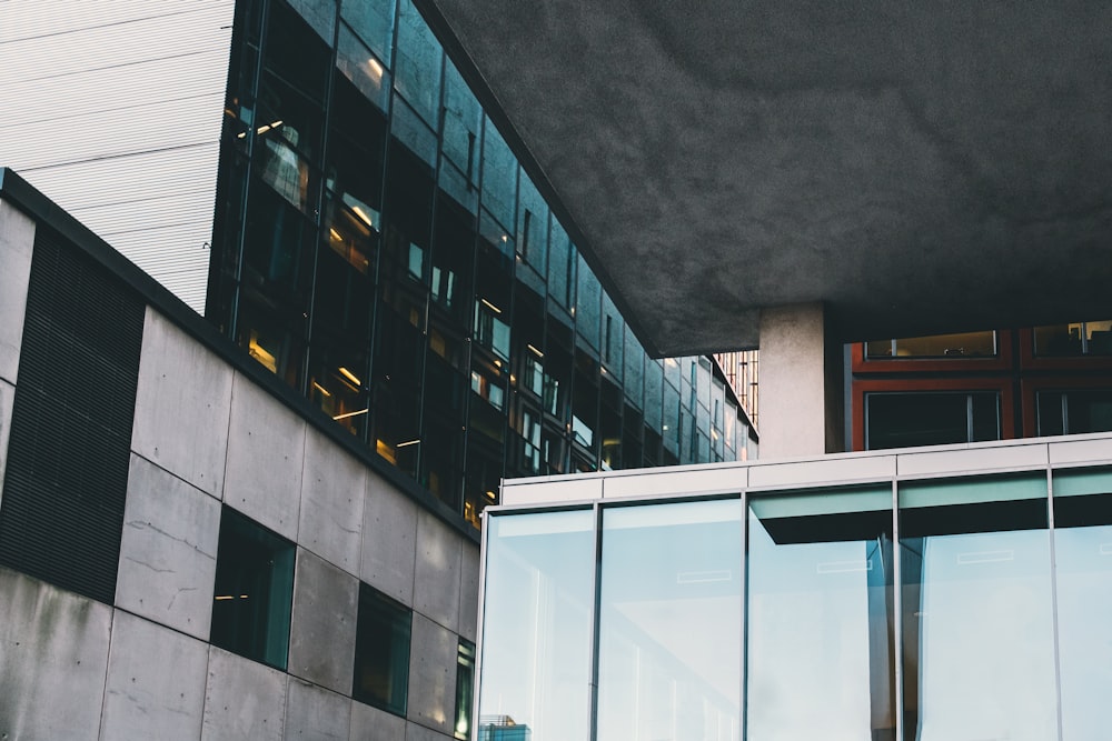 photo of clear glass building window