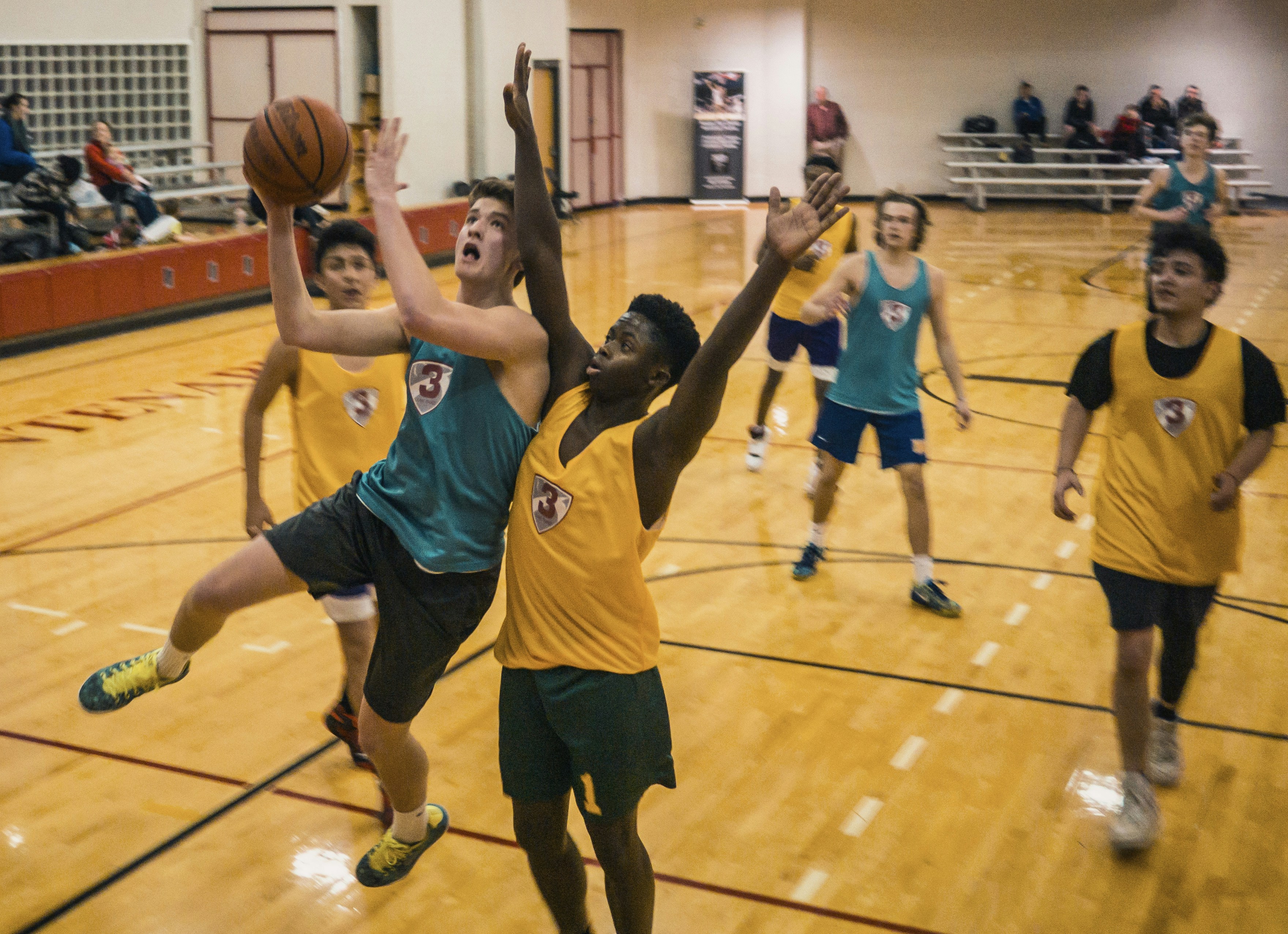 playing basket ball