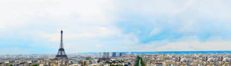 A scenic view of Paris showcasing the Eiffel Tower.