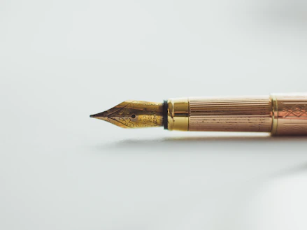 brass fountain pen