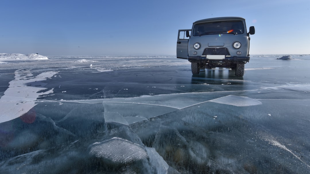 Fast & Furious movie still, Van on Iced Baikal Lake