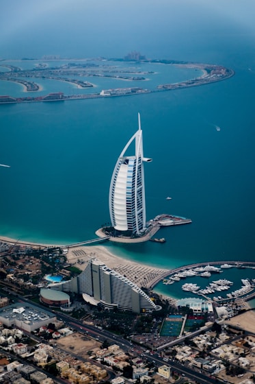 Dubai skyline at golden hour