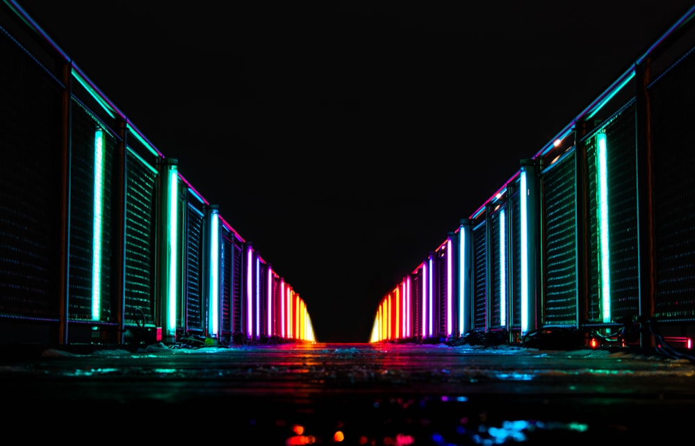 lighted building during nighttime