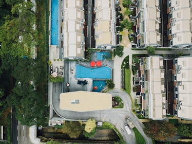 aerial view of buildings