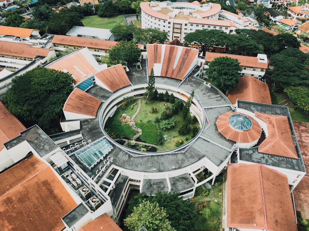 aerial view of park in city during daytime