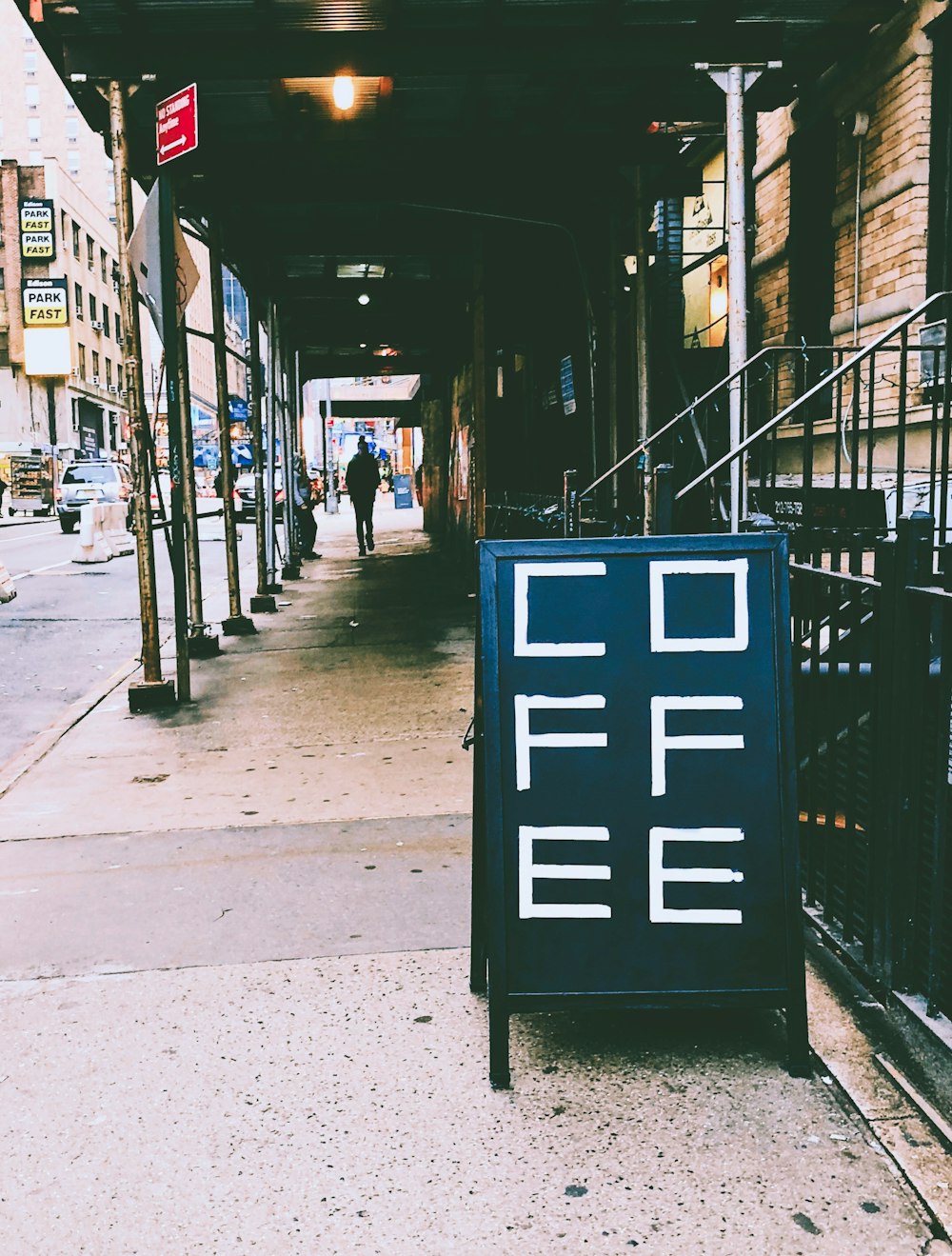 black and white board signage