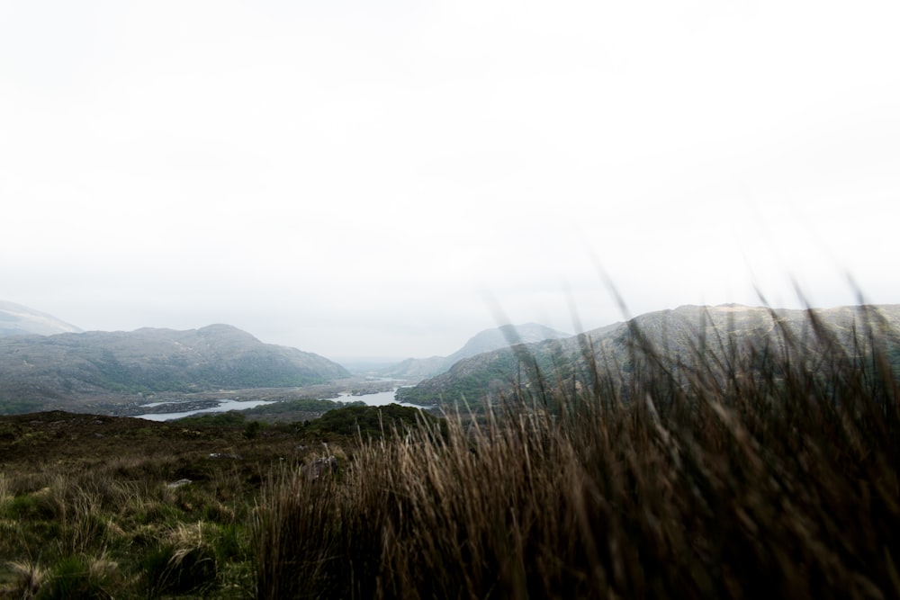 landscape photography of mountains near body of water