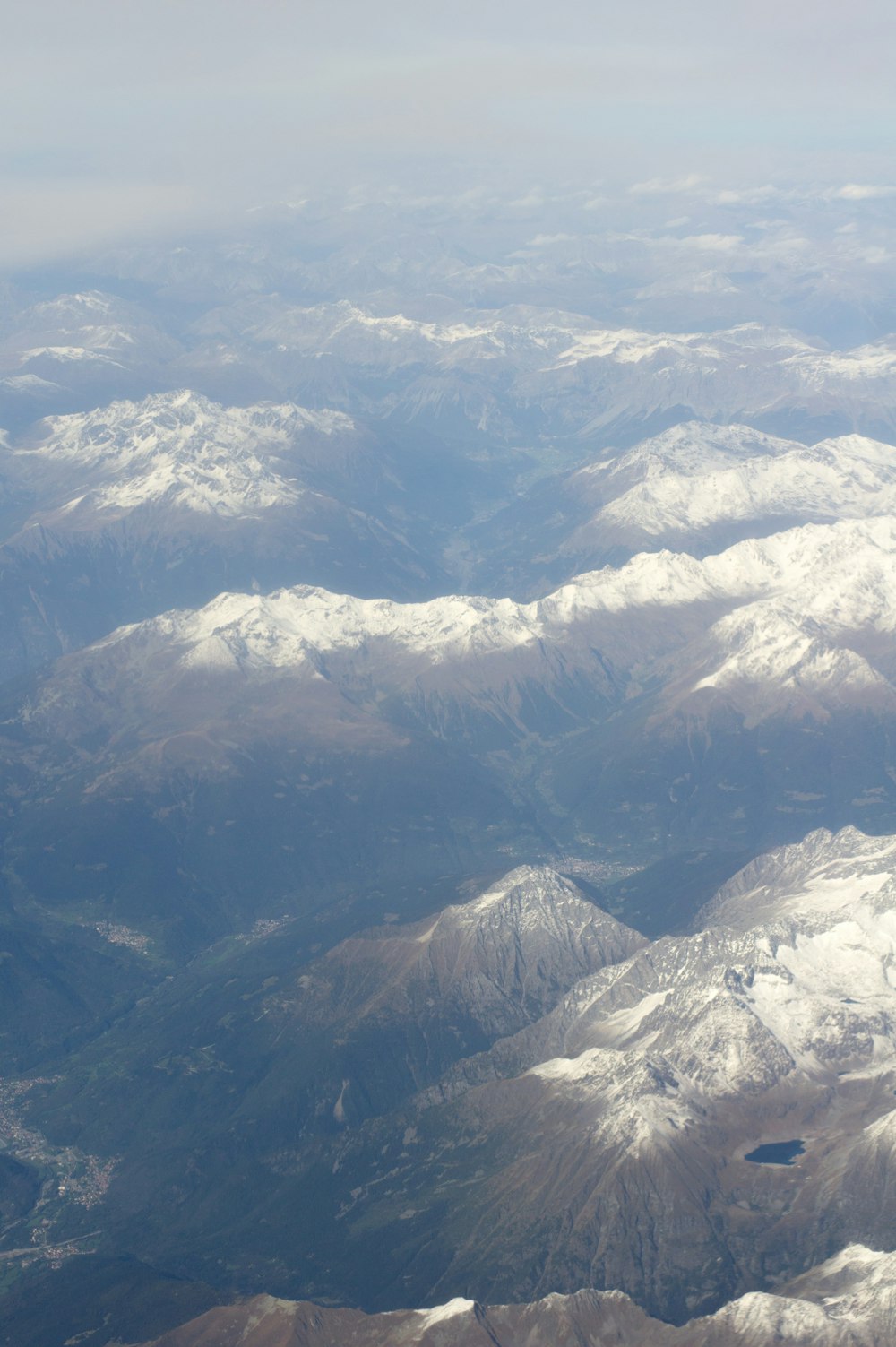 aerial photography of mountains