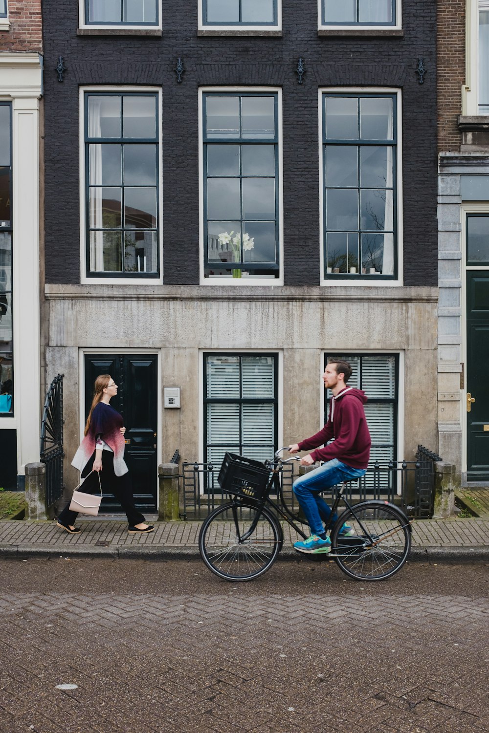 man riding a bicycle