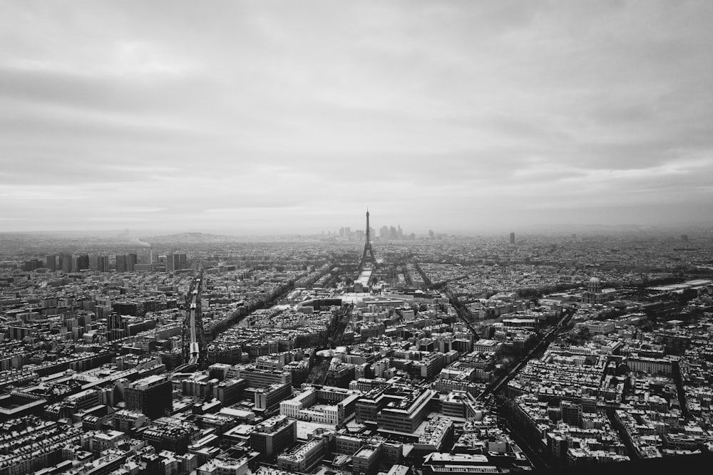 high-angle view of city