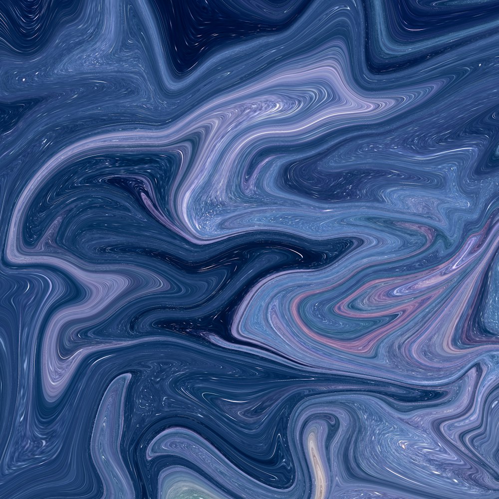 a blue and purple background with swirls and stars