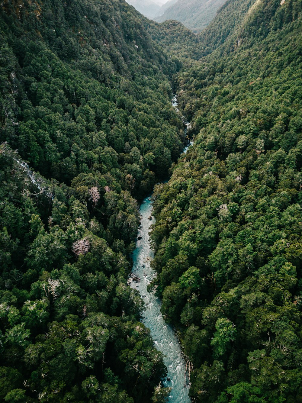 body of water between two mountains