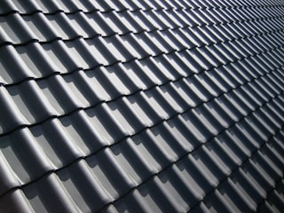 grey roof with double roman tiles
