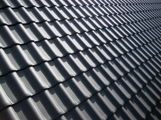 grey roof with double roman tiles