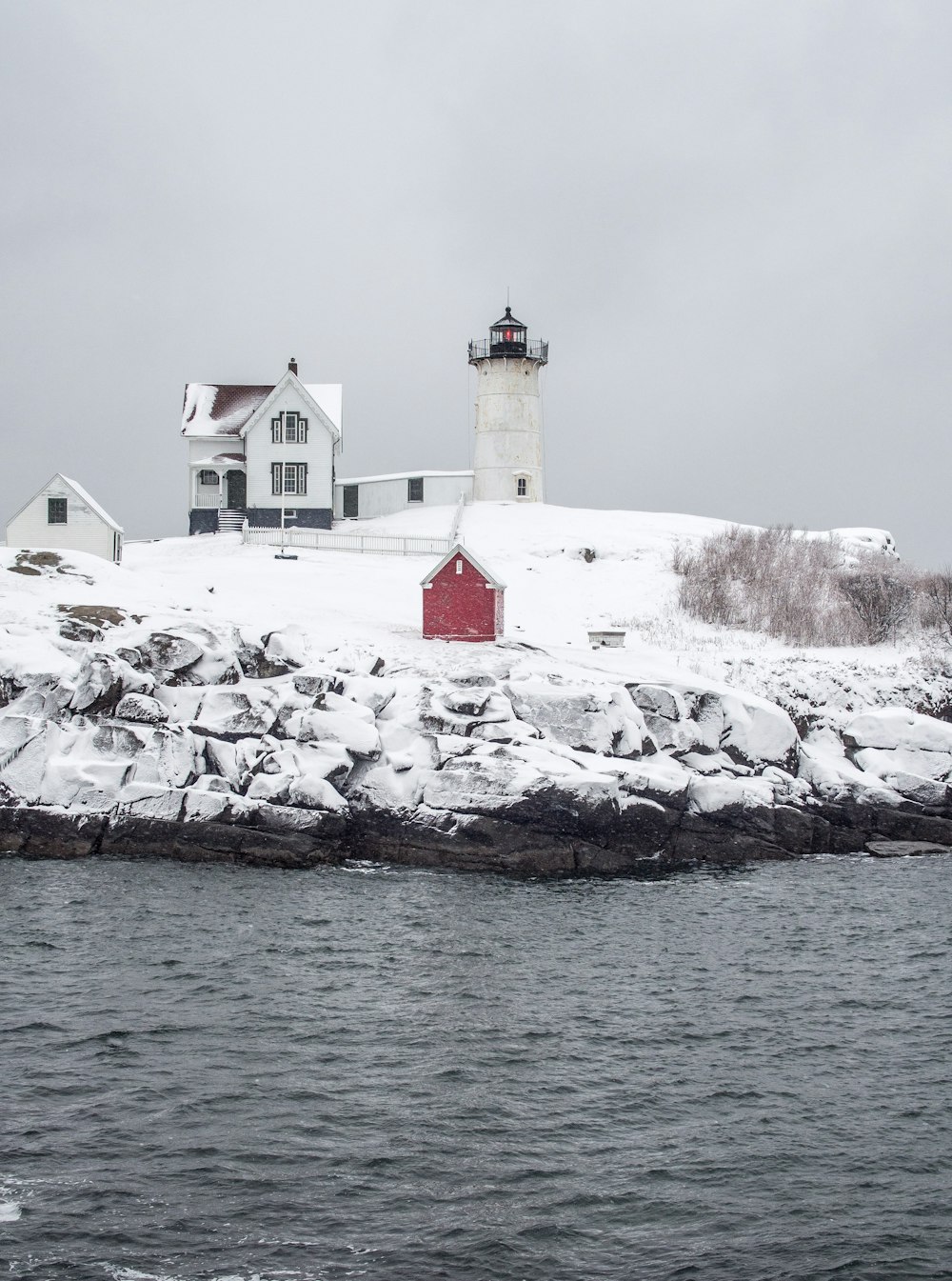 lighthouse and house in the island