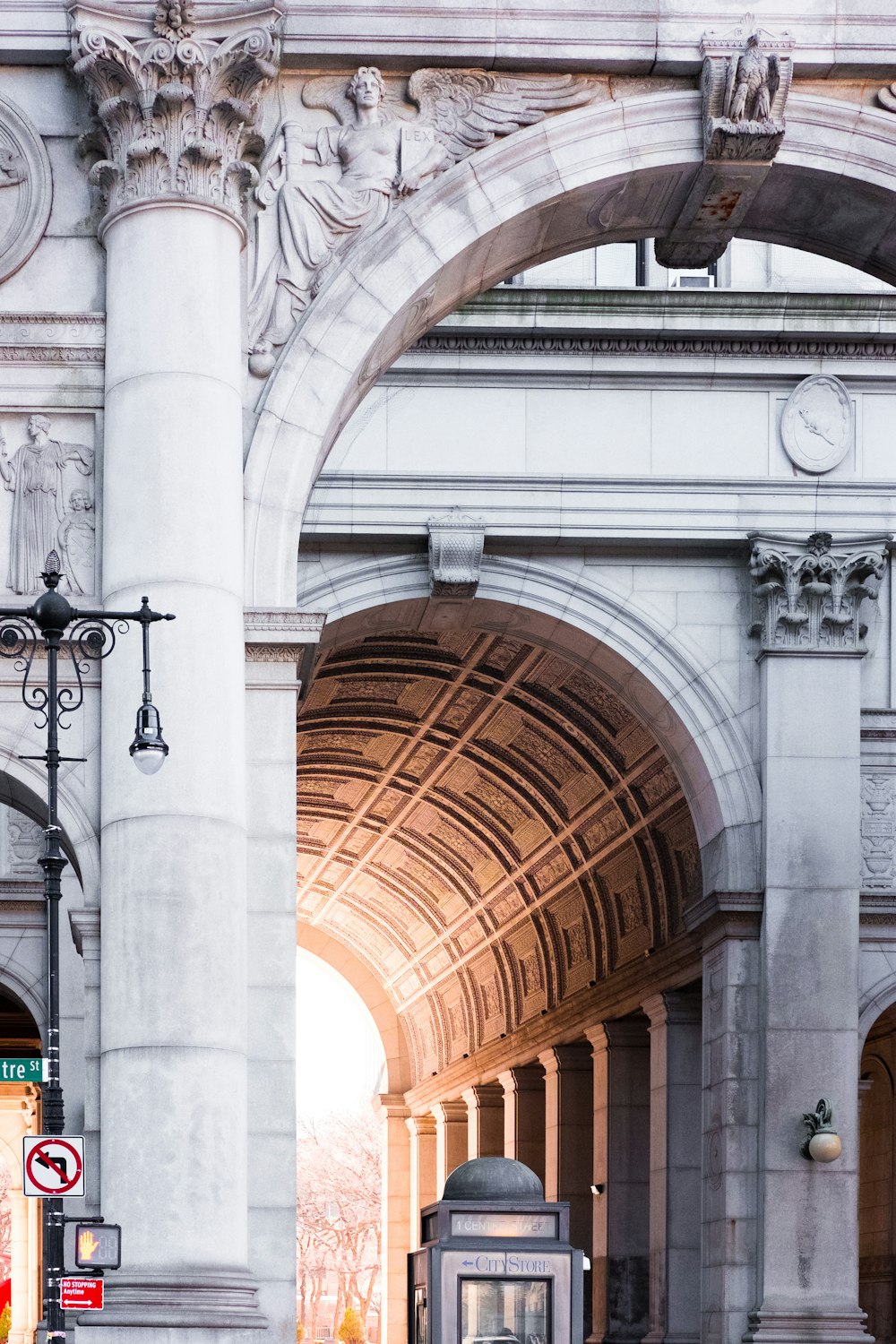 architectural photography of a stone building