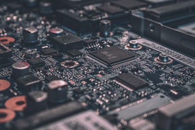 Circuit board close-up — digital and technology solutions