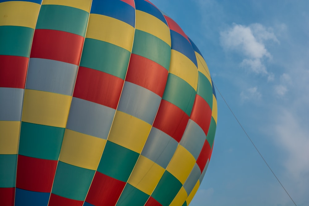 multicolored hot air balloon