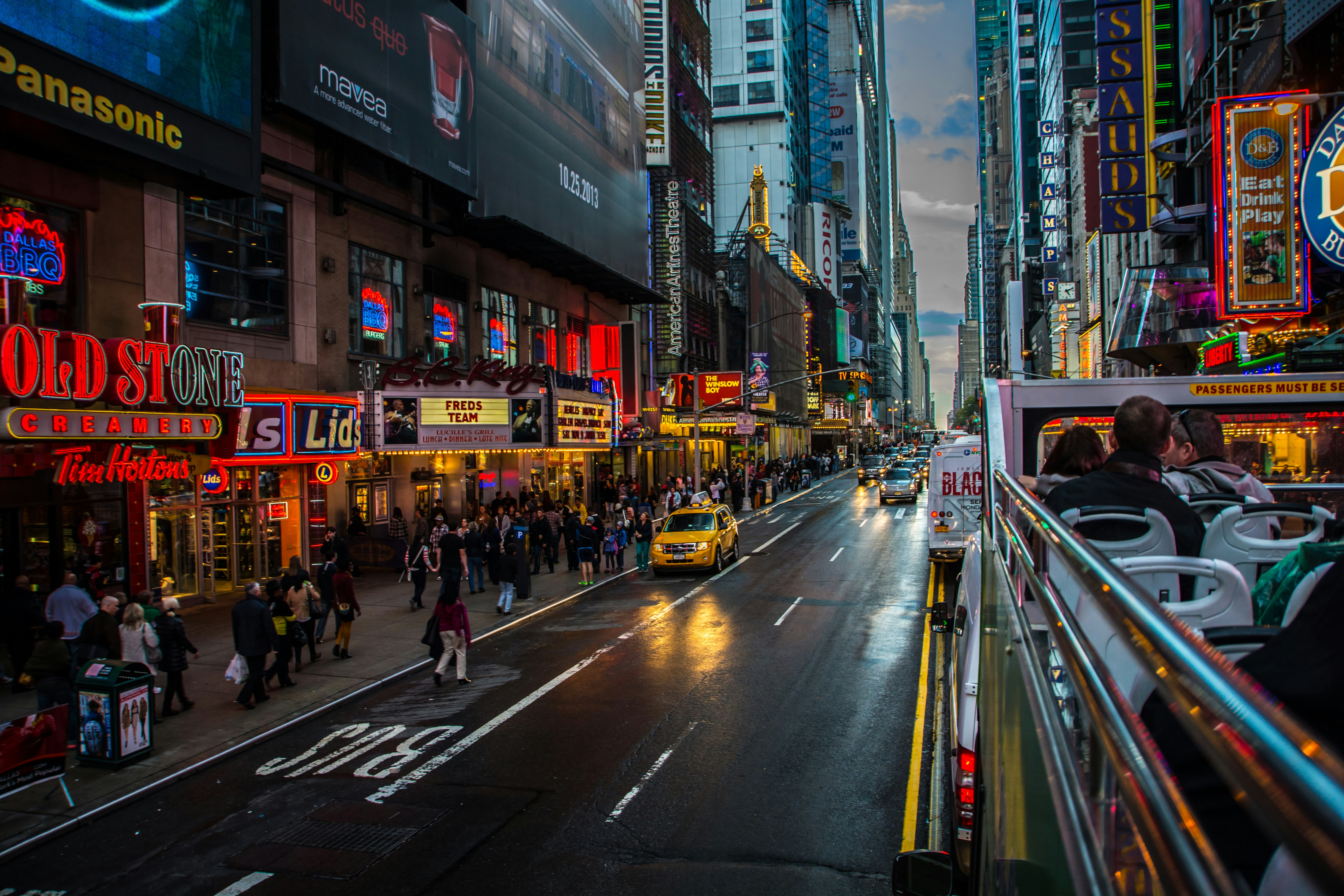  New York cityscape under night time