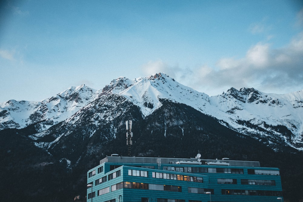 landscape photography of snow-top mountain