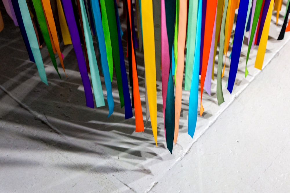 assorted-color hanging decors