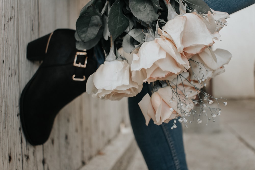 bouquet of white roses