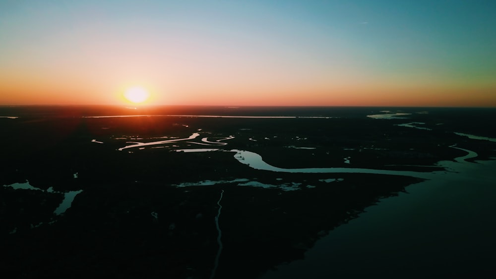 aerial photography of mountain