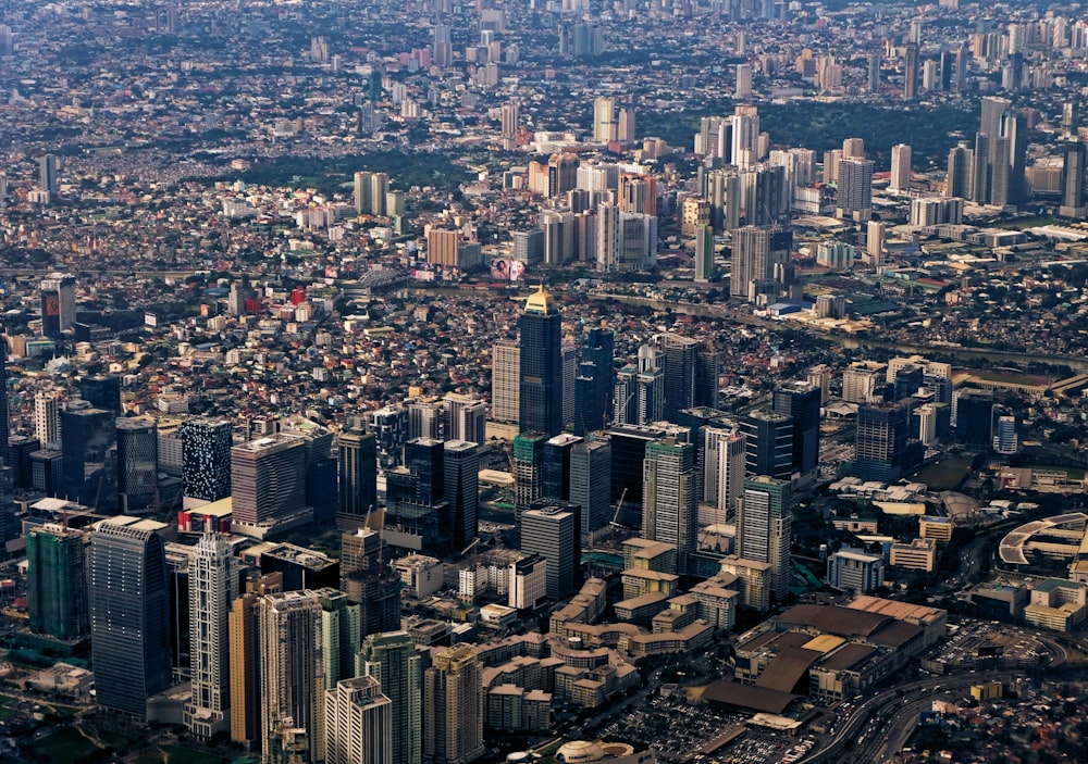 fotografia aerea del paesaggio urbano