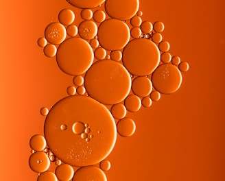 orange bubbles art