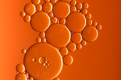 orange bubbles art