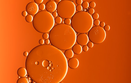 orange bubbles art