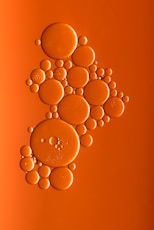 orange bubbles art