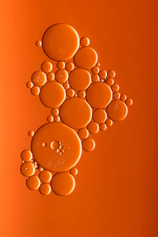 orange bubbles art