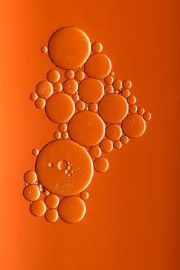 orange bubbles art