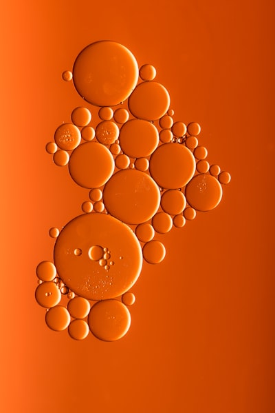 Orange blobs representing UV radiation