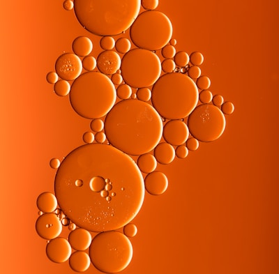 orange bubbles art