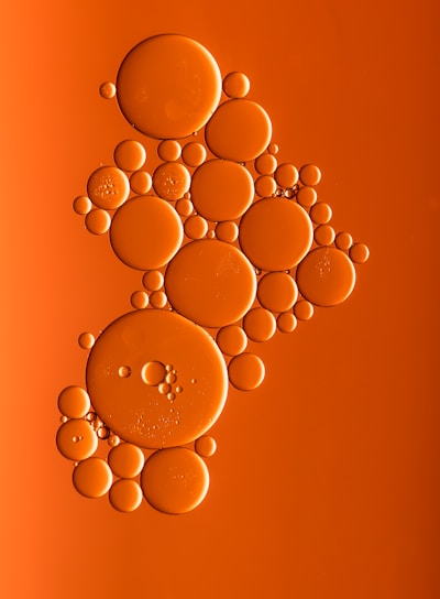 orange bubbles art