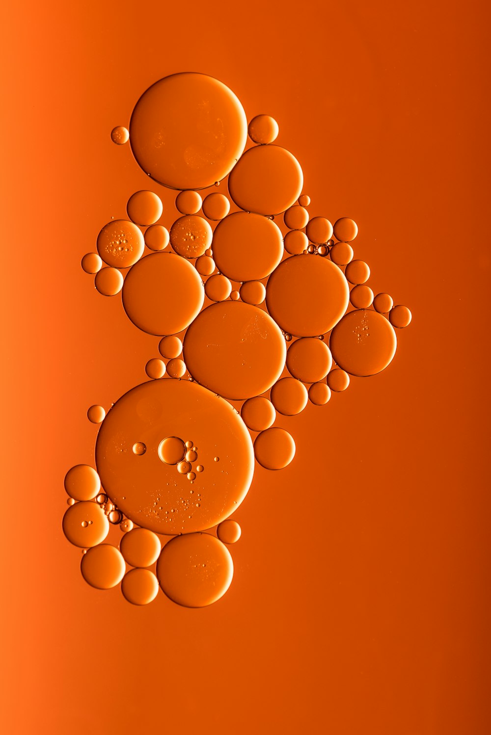 orange bubbles art