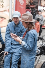 woman using smartphone in street