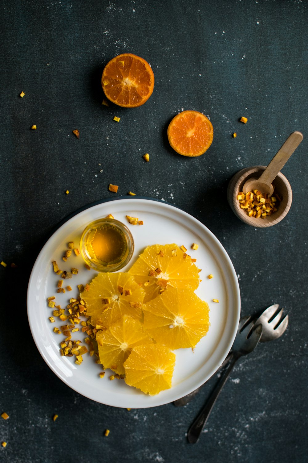 lemon serve on white plate