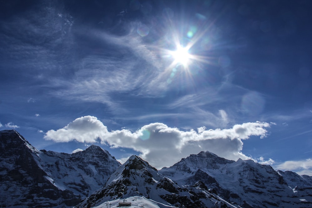 snow covered mountains during daytime