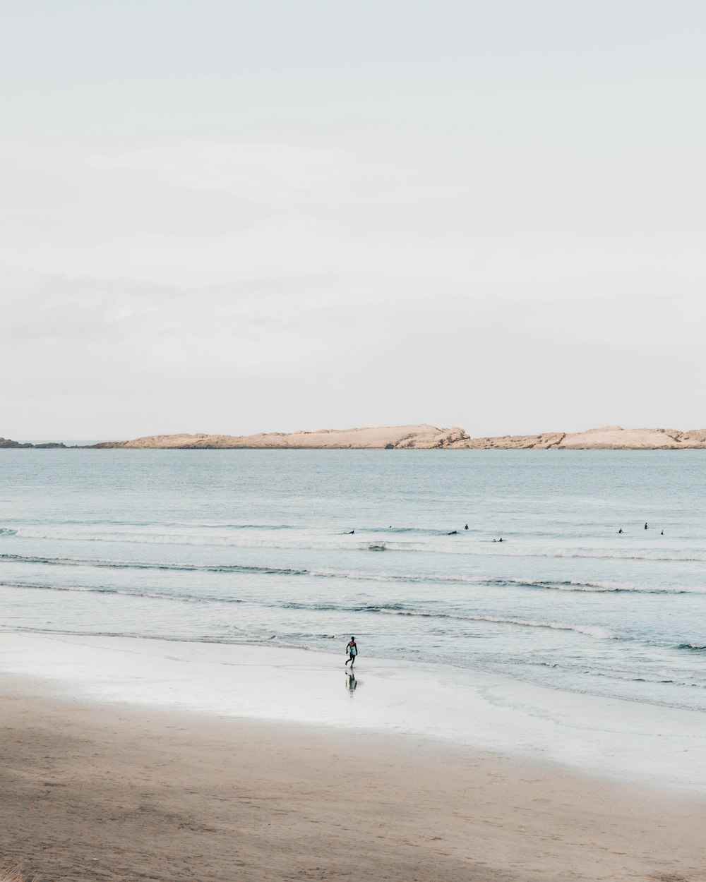 person running on shore