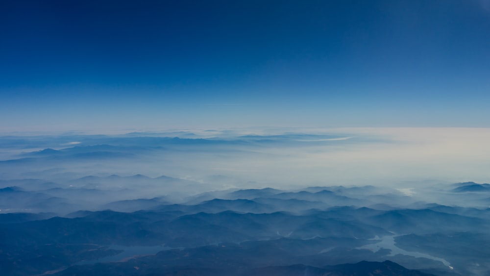 bird's eye view photography of moutain