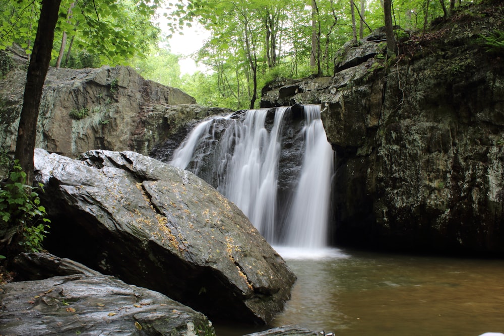 Fotografía de paisajes de cascadas