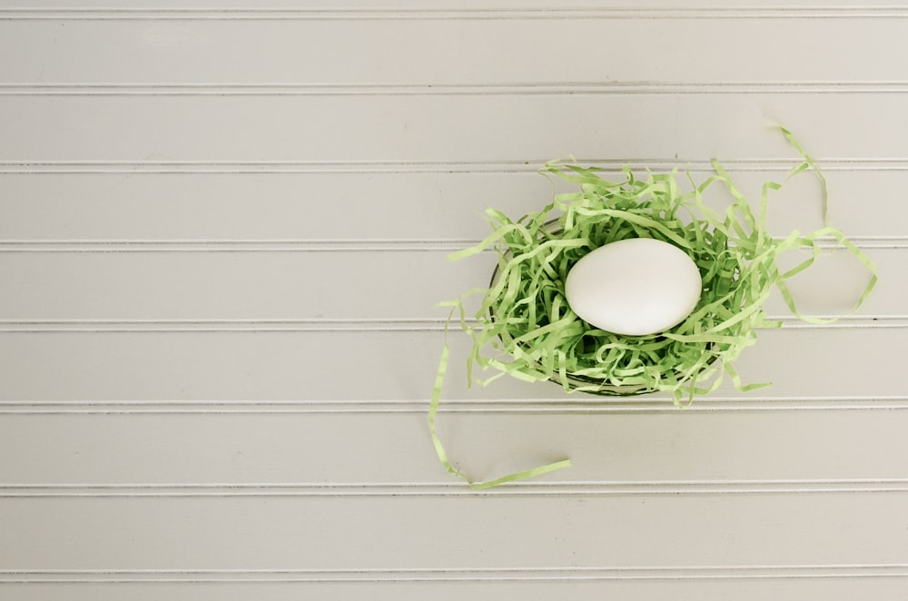 green lace basket